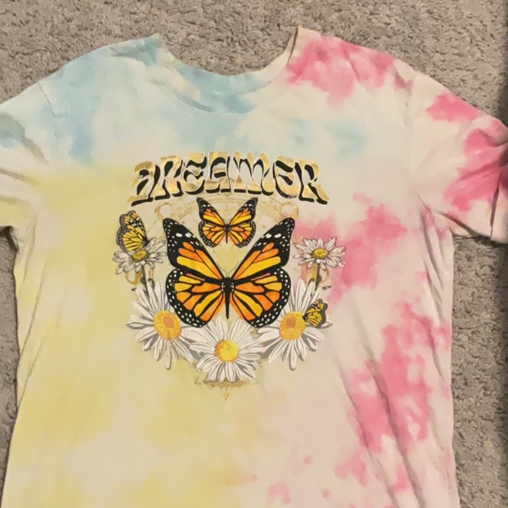 Hippie Graphic Tie-Dye Shirt